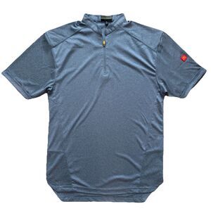 McDonalds Mens Quarter Zip Shirt Gray Logo Size S Employee Uniform Workwear